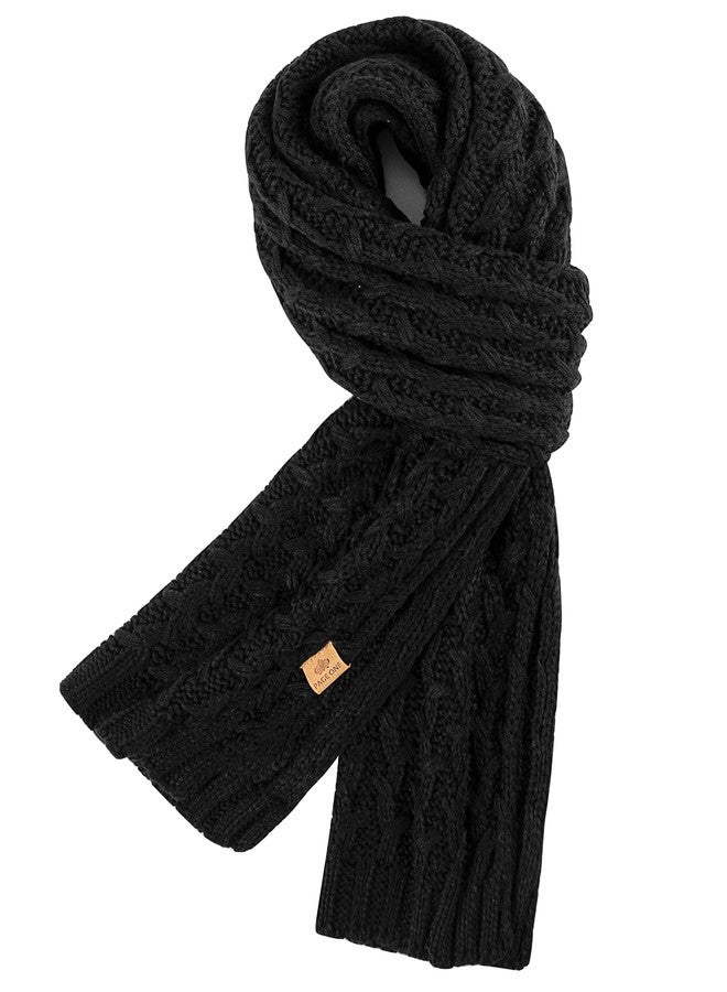 PAGE ONE Women's Ribbed Knit Scarf Winter Warm Long Big Wrap Cashmere Wool Thick Large Chunky Scarf for Women - Image 1